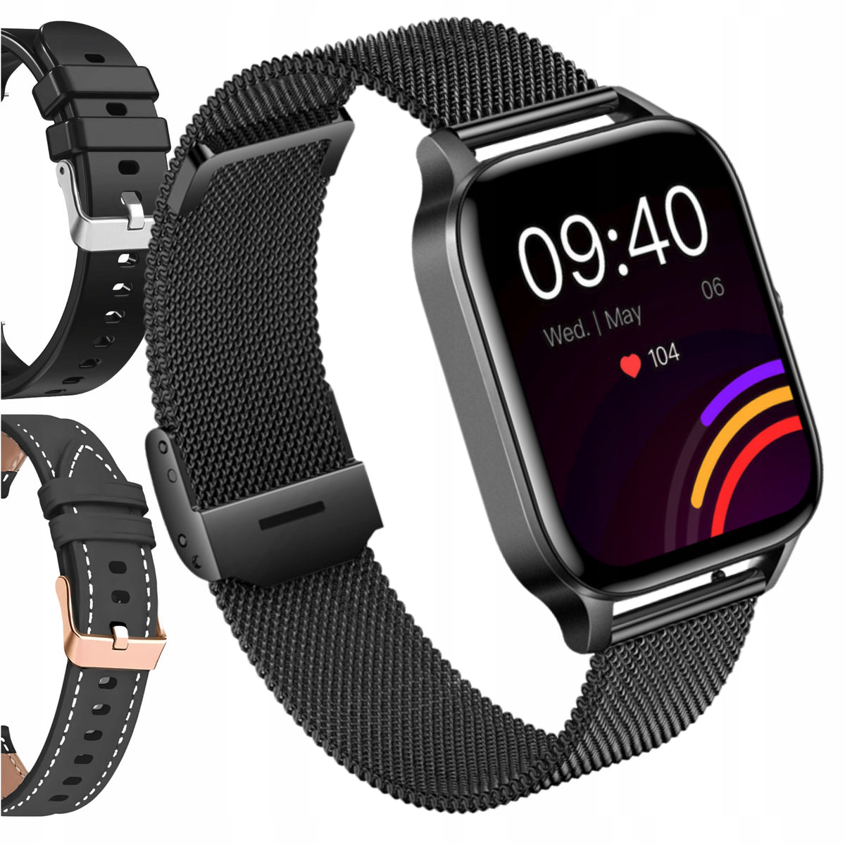 2X SMARTWATCH WOMEN'S WATCH PL TALK NOTIFICATION MENU POLISH + 3 STRAP Brand Angelo Watches