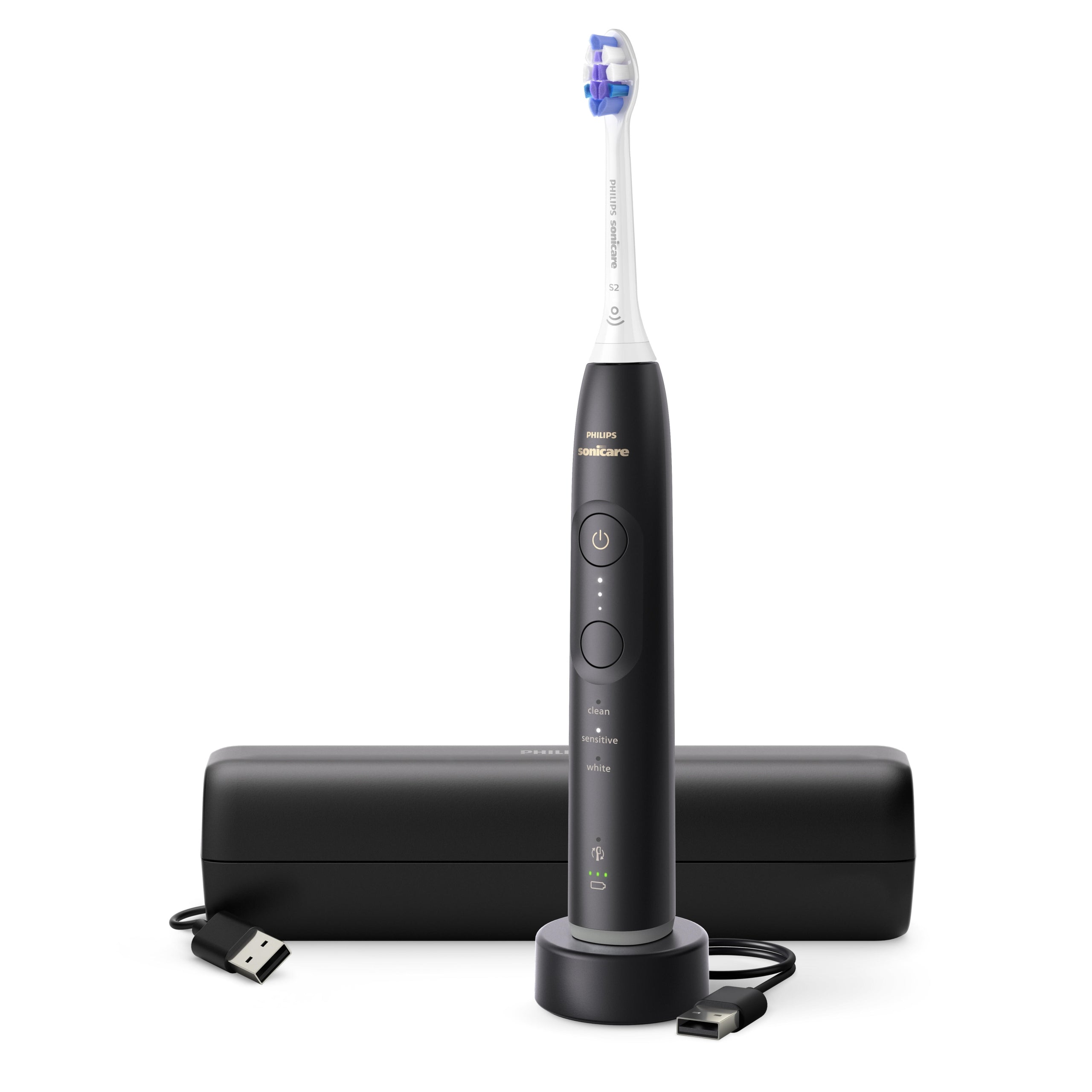 2X SONIC TOOTHBRUSH PHILIPS SONICARE 6500 HX7411/02 BLACK