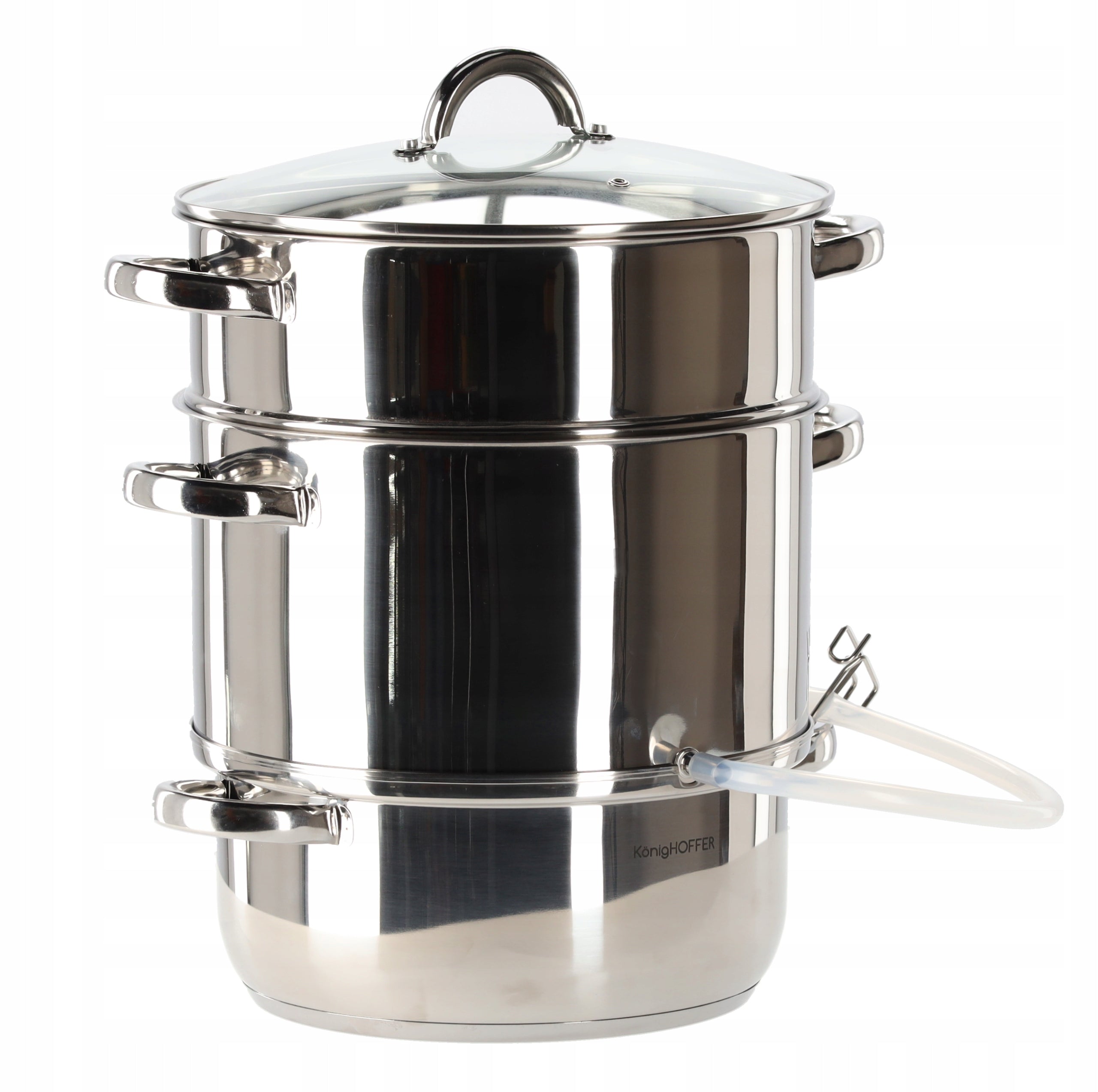 2X STEAM JUICER Induction POT Steel GAS Large Konighoffer 8 l Brand Konighoffer