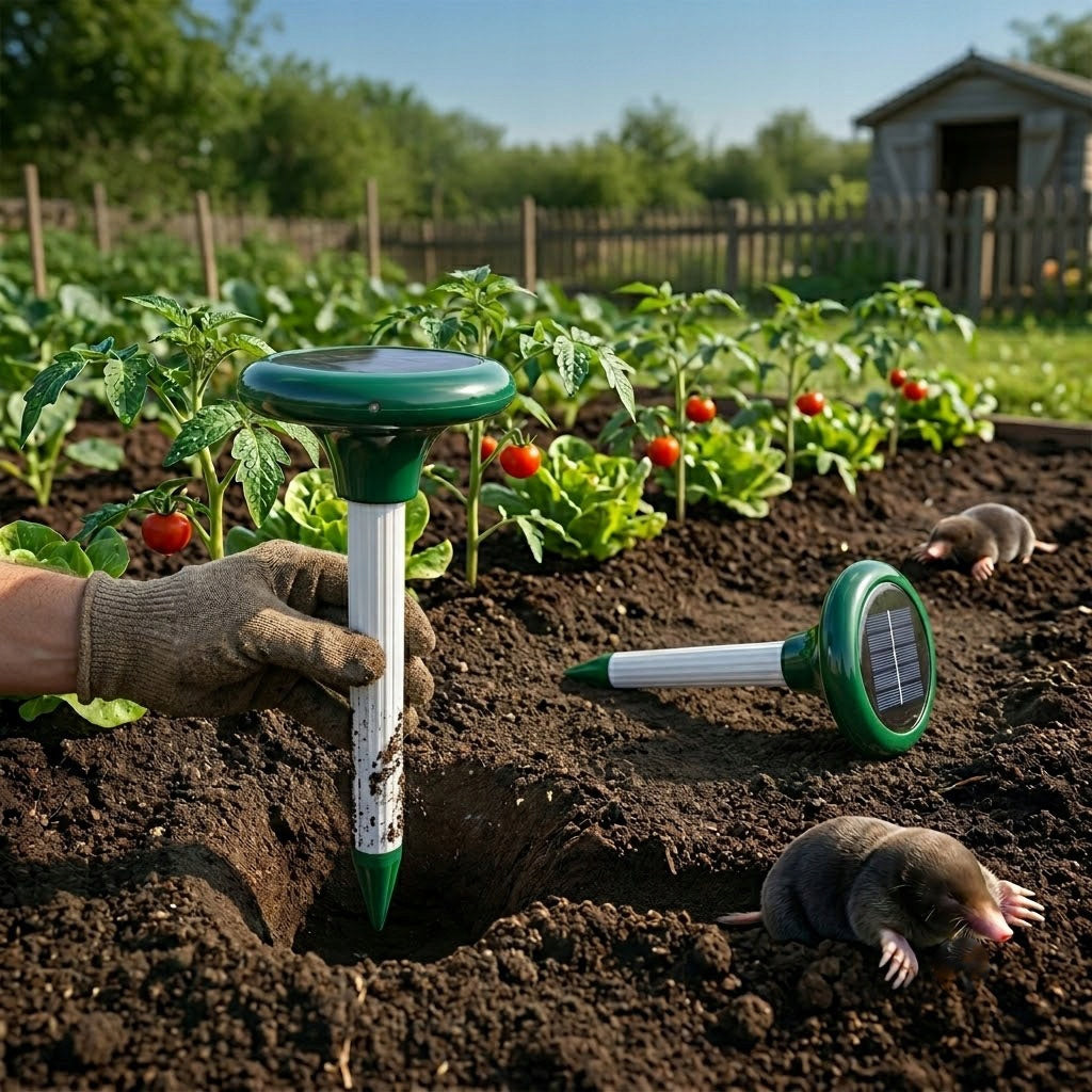 2X STRONG DETERRENT FOR MOLES VOLES MARTENS SOLAR RODENTS 1900m² Brand no brand