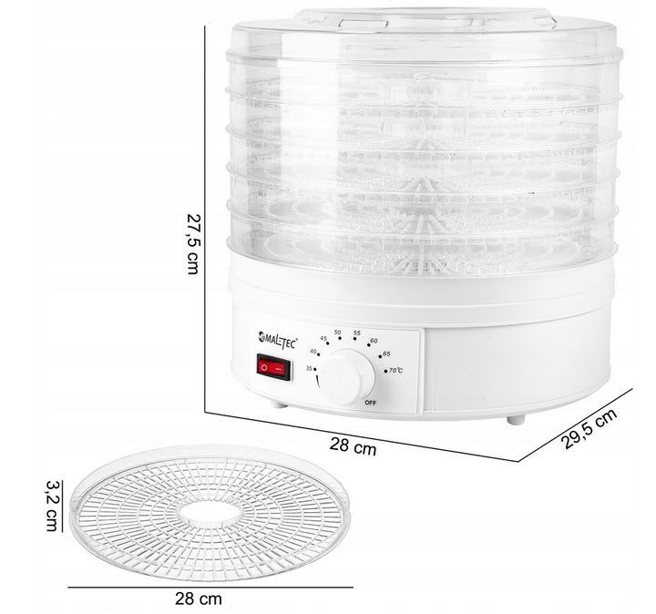 2X STRONG FOOD DRYER 5 LEVELS FOR VEGETABLE FRUIT MUSHROOM HERBS 350W Dominant color white