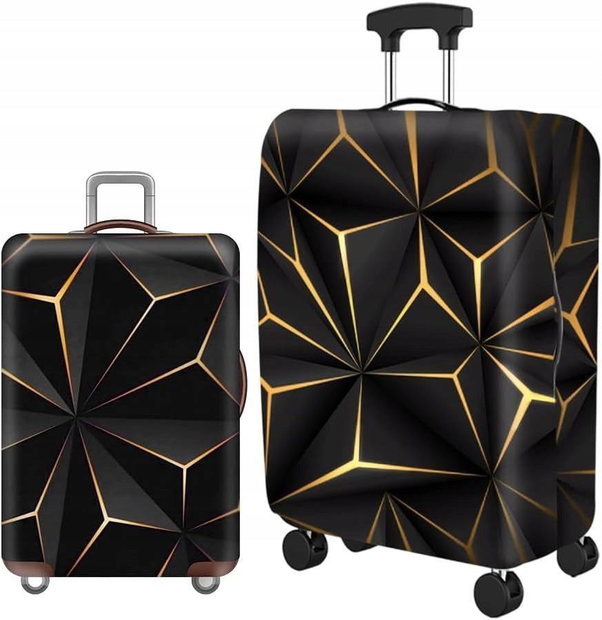 2X SUITCASE COVER FLEXIBLE L 26-28 INCHES BLACK