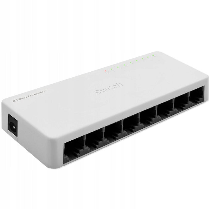 2X SWITCH Network Switch Qoltec 8 x RJ45 100Mbps Fast Ethernet L port