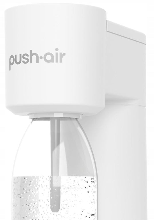 2X Saturator Dafi PushAir with CO2 cartridge + bottle 0,7l White and silver Dominant color silver/gray