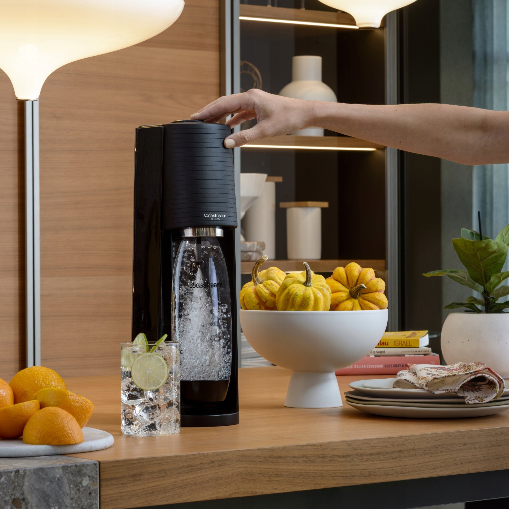 2X Saturator for sparkling water SodaStream Terra black + 3 bottles + gas Dominant color black