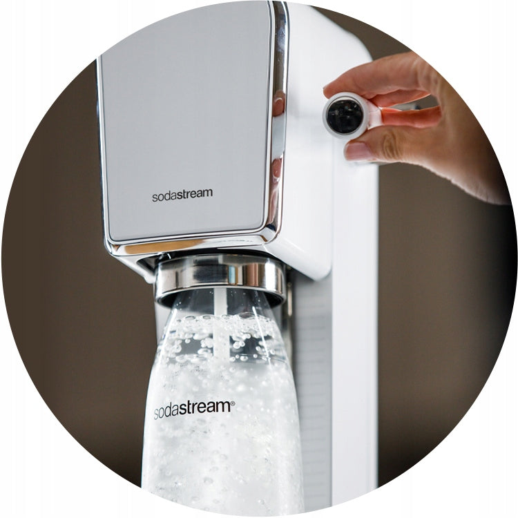 2X Saturator for water SodaStream Art white + bottle Fuse 1l + gas Brand SodaStream