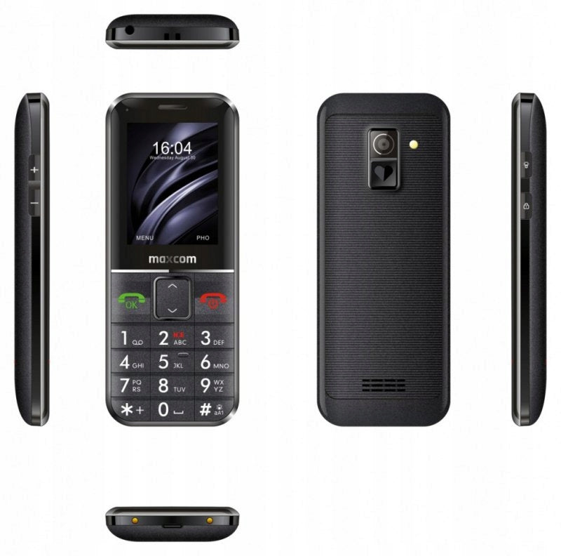 2X Senior phone Maxcom Comfort MM 735 + SOS band + charging stand Brand Maxcom