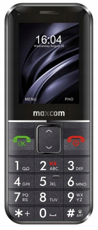 2X Senior phone Maxcom Comfort MM 735 + SOS band + charging stand Built-in memory no memory