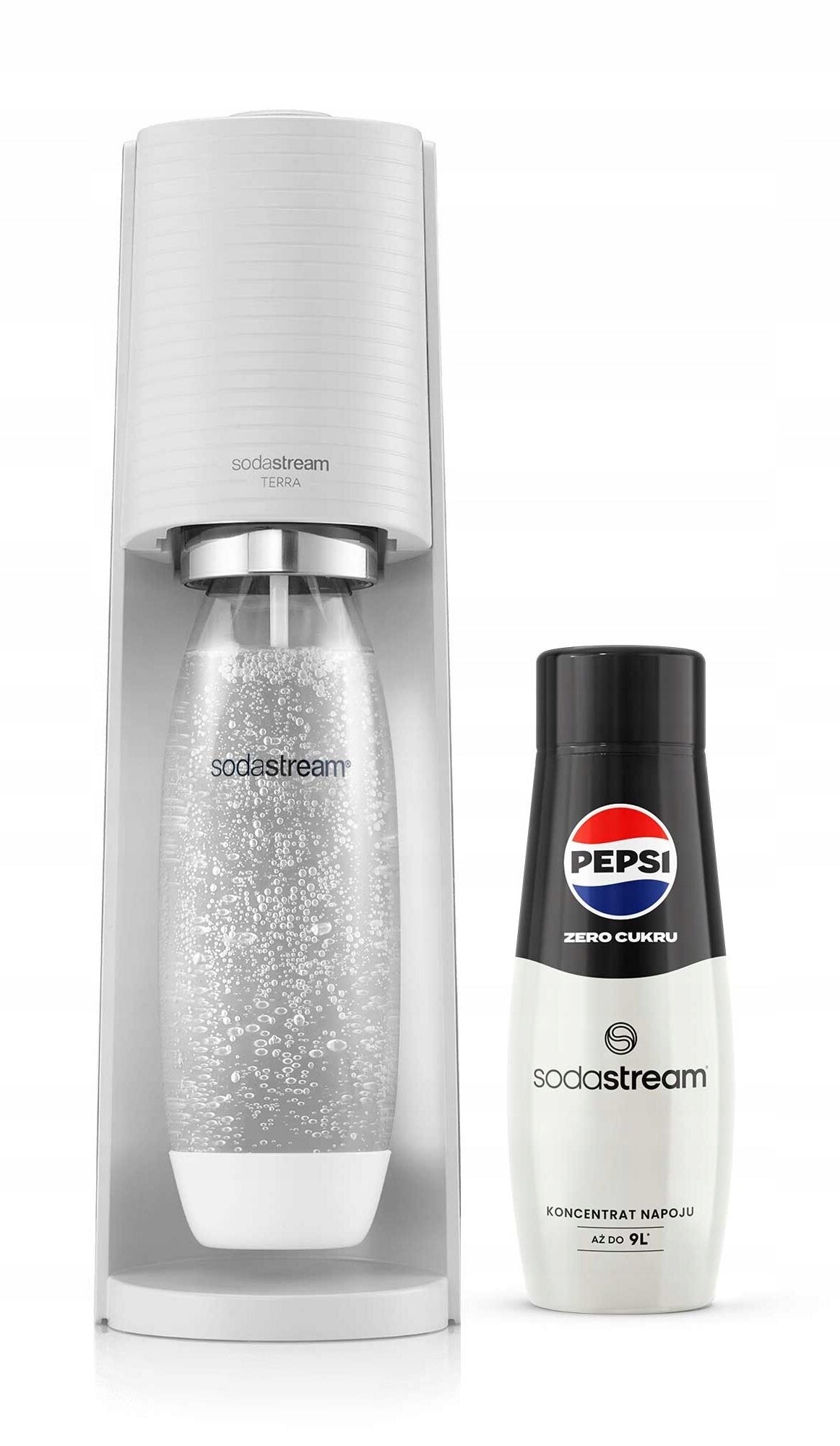 2X Set of SodaStream Saturator Terra White + Recipe Book+4x Chess Brand SodaStream