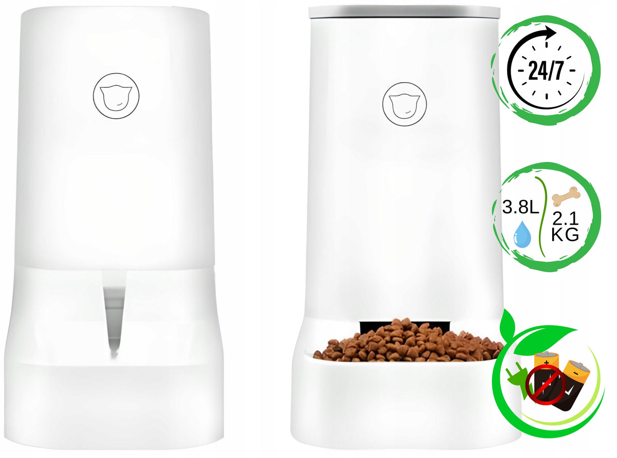 2X Smart Dog/Cat Food and Water Dispenser Pet Vending Machine Zes