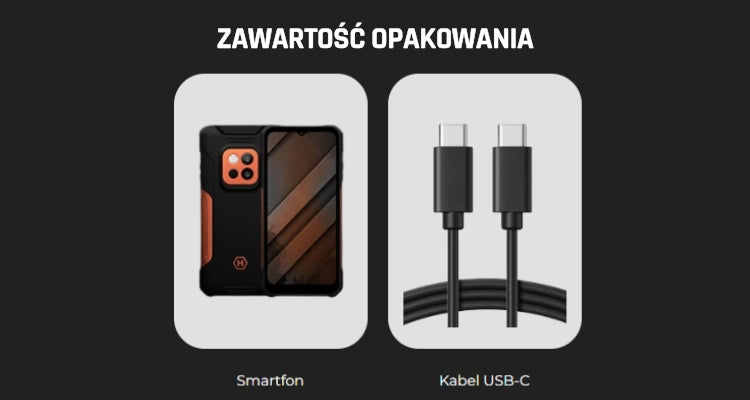 2X Smartphone HAMMER Construction 2 Thermal 5G 8/256GB Black and orange Brand Hammer