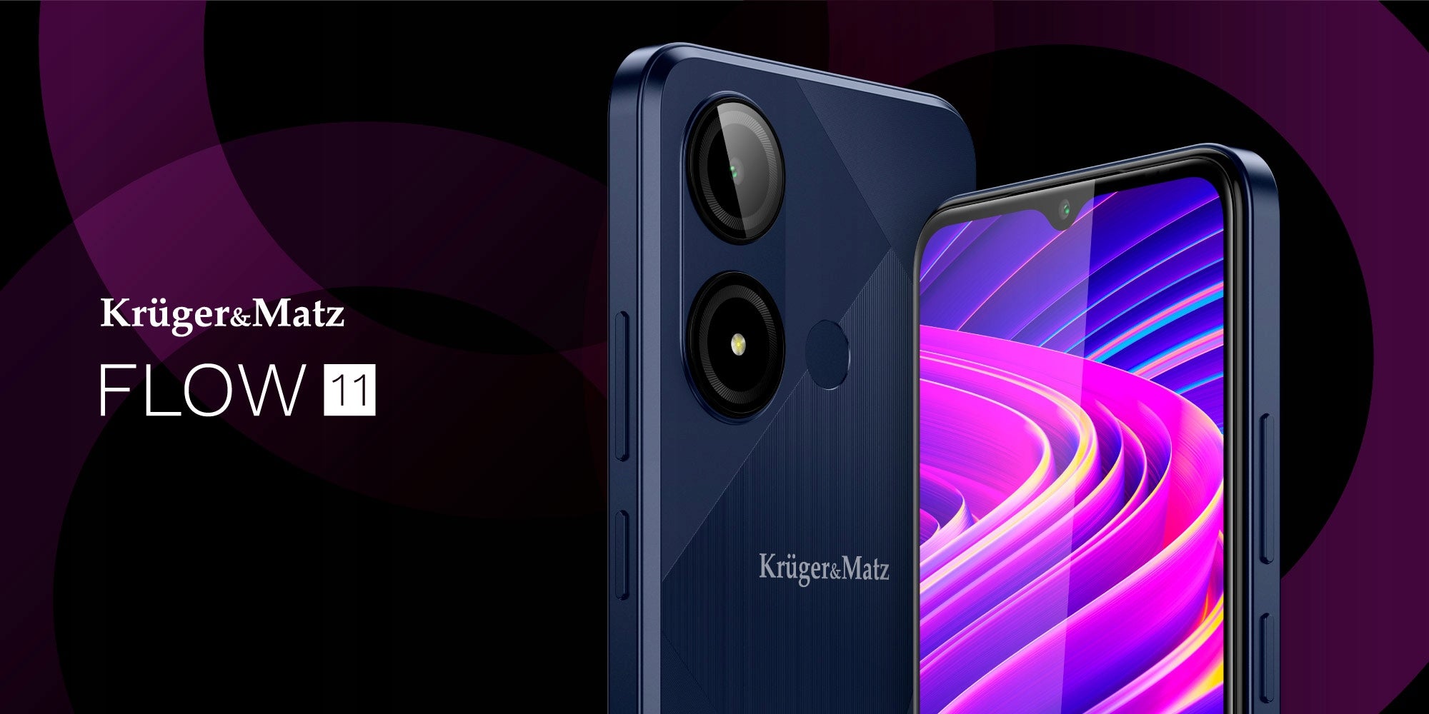 2X Smartphone Kruger&Matz FLOW 11 6,56" 4/64GB DualSIM 4000mAh LTE navy Brand Kruger&Matz