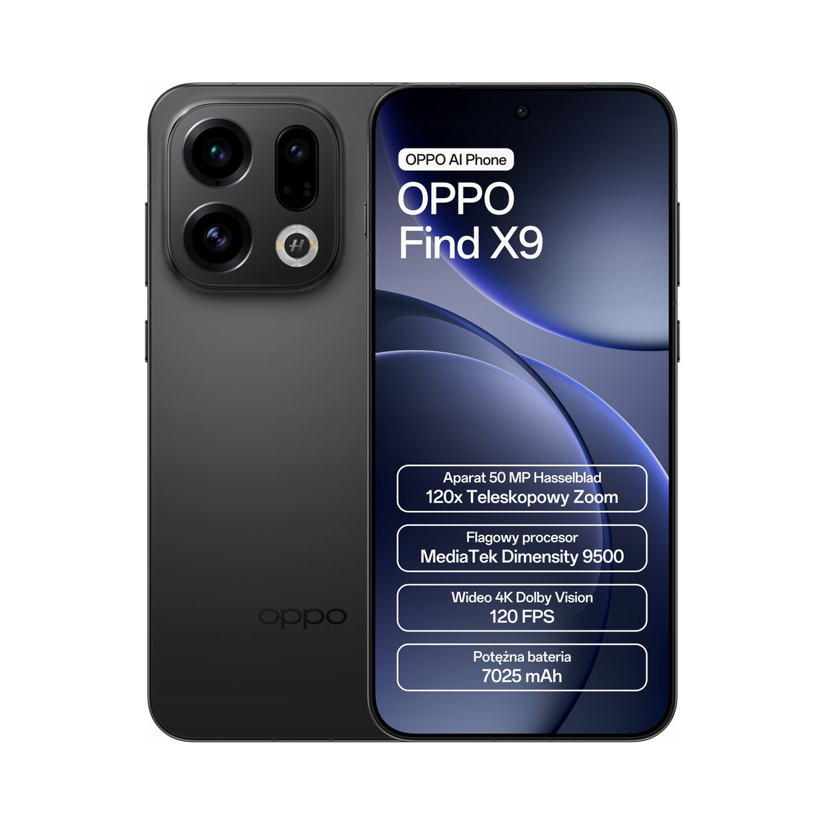 2X Smartphone OPPO Find X9 5G 12 GB/512 GB Black