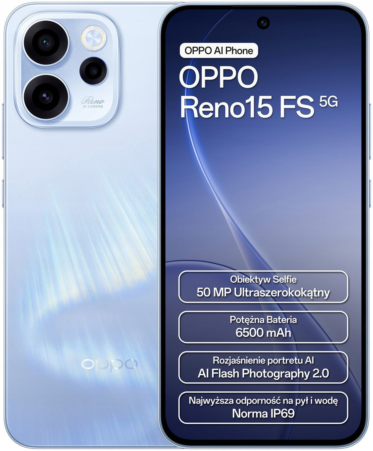 2X Smartphone OPPO Reno 15 FS 5G 8 GB/512 GB Blue