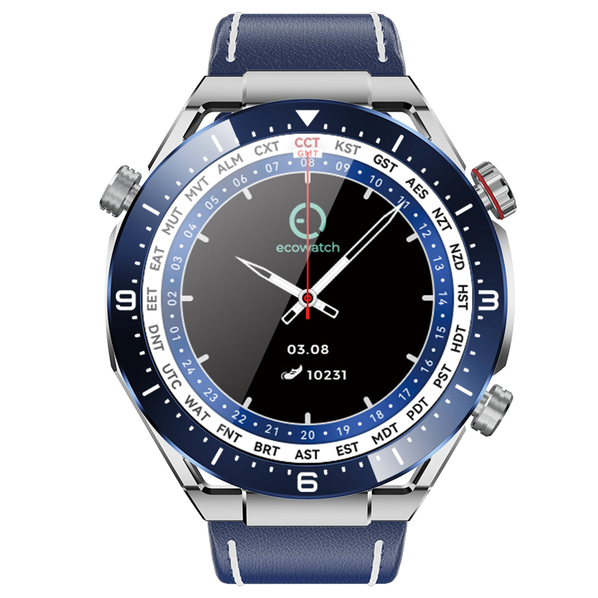 2X Smartwatch Ecowatch eco1 silver