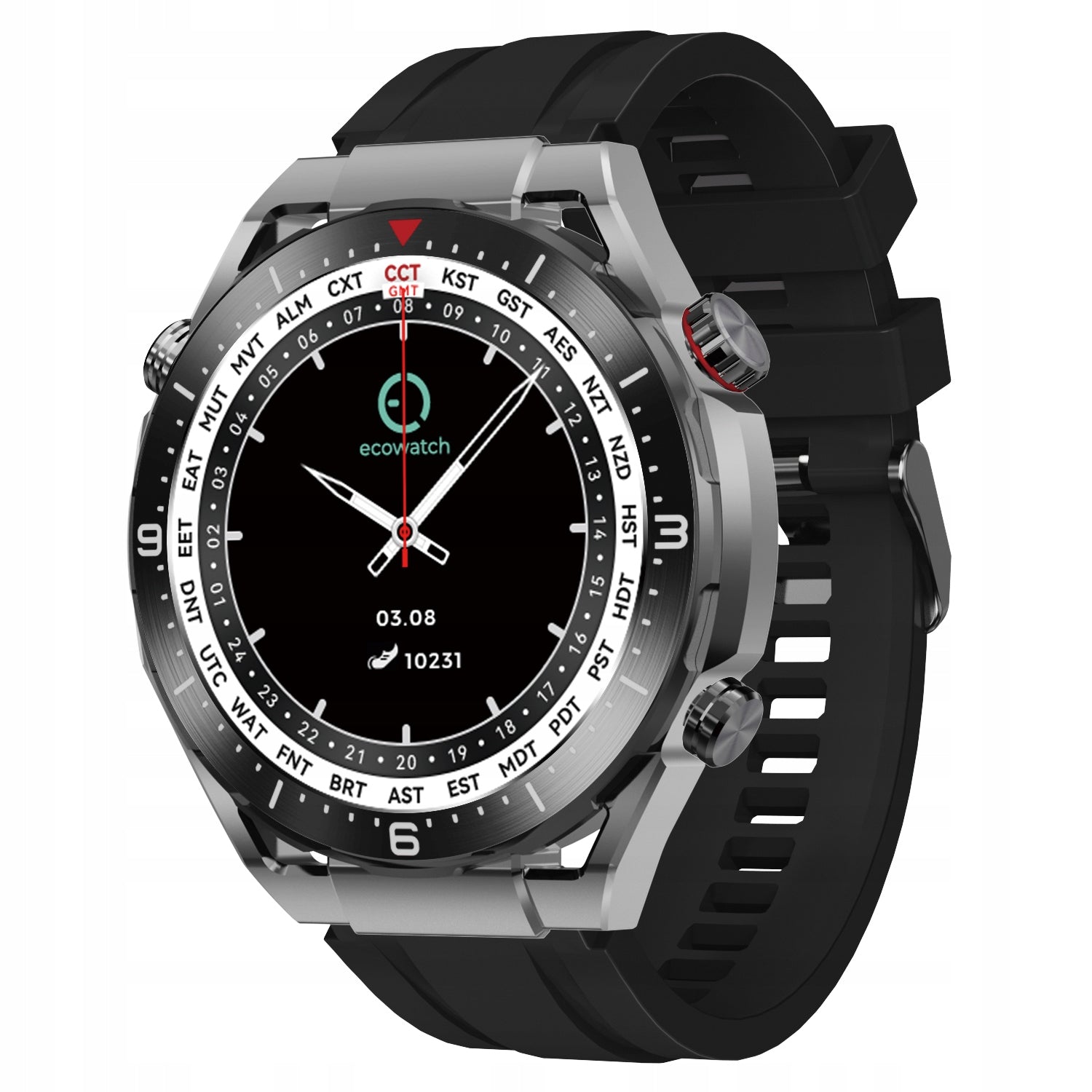 2X Smartwatch Ecowatch1 Black 3 stripes Classic sports watch EW01BL Model other