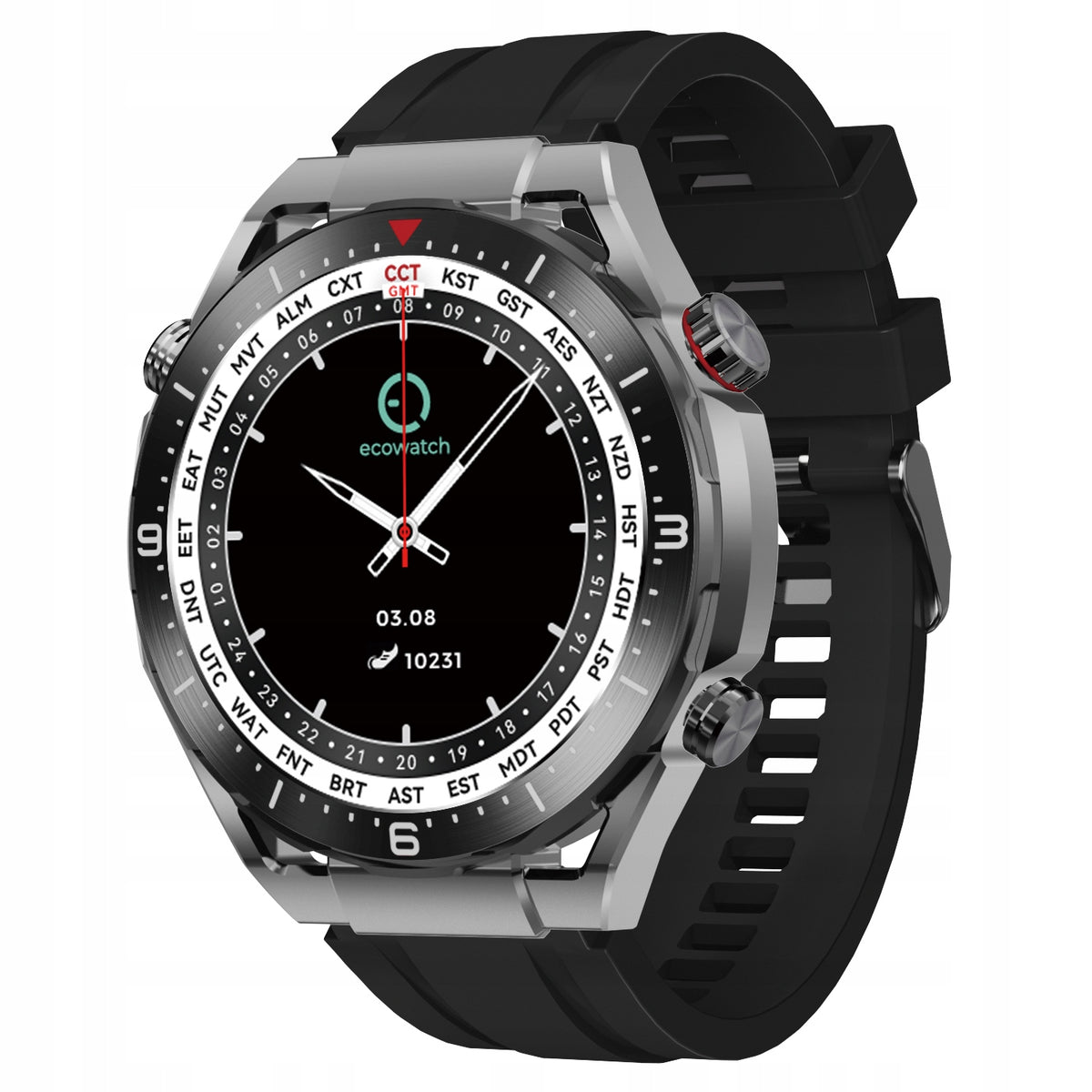 2X Smartwatch Ecowatch1 Black 3 stripes Classic sports watch EW01BL Model other