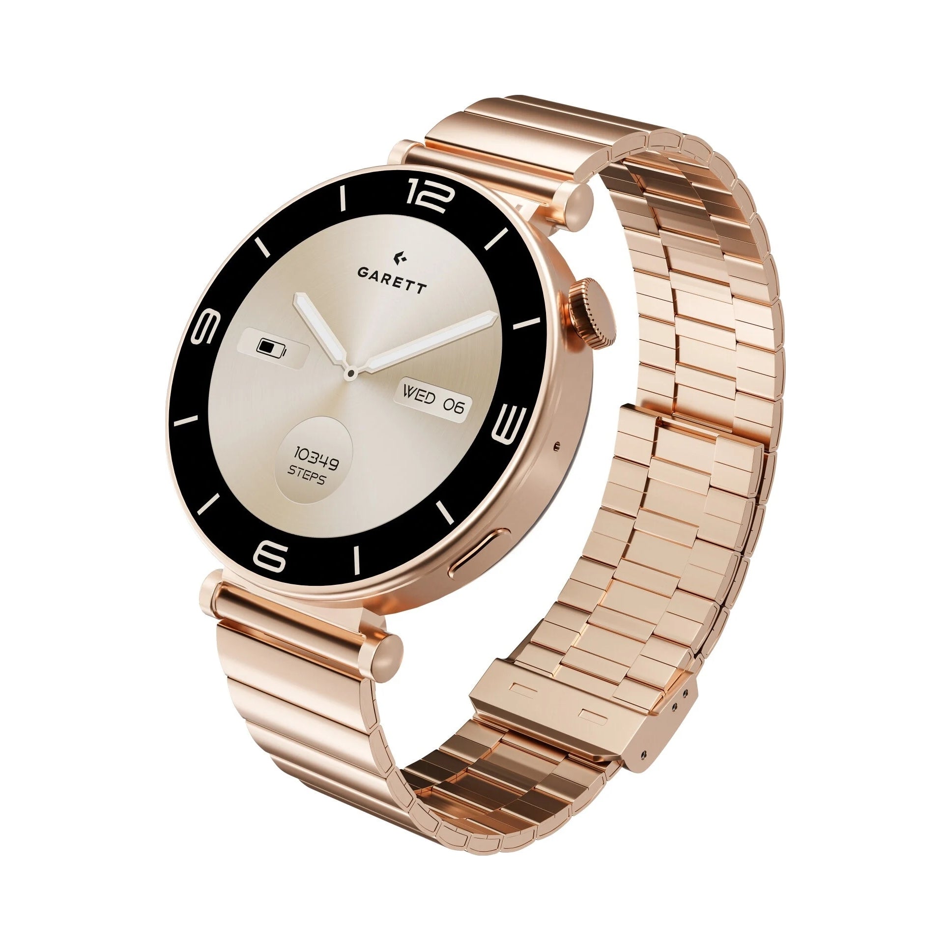 2X Smartwatch GARETT Rose Gold Steel AMOLED WOMEN'S WATCH