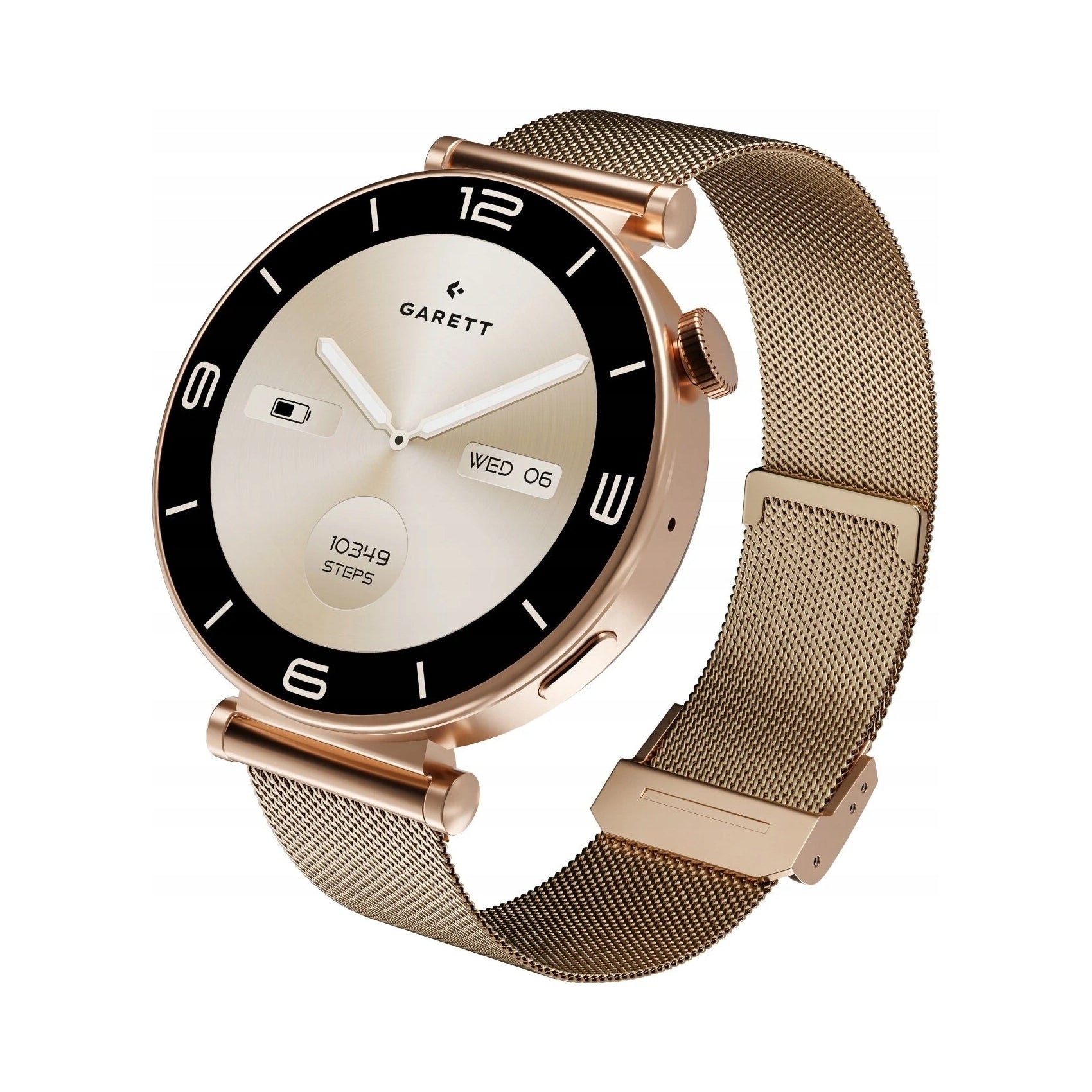 2X Smartwatch GARETT Rose Mesh Steel Rose Gold