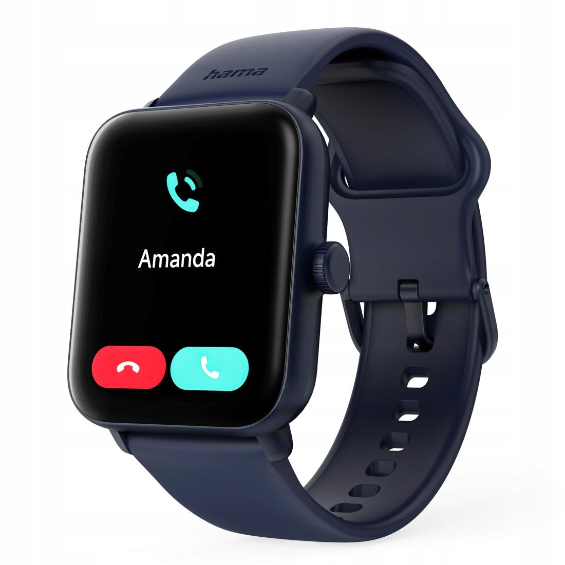 2X Smartwatch HAMA 6010 GPS Rectangle Blue Brand Hama