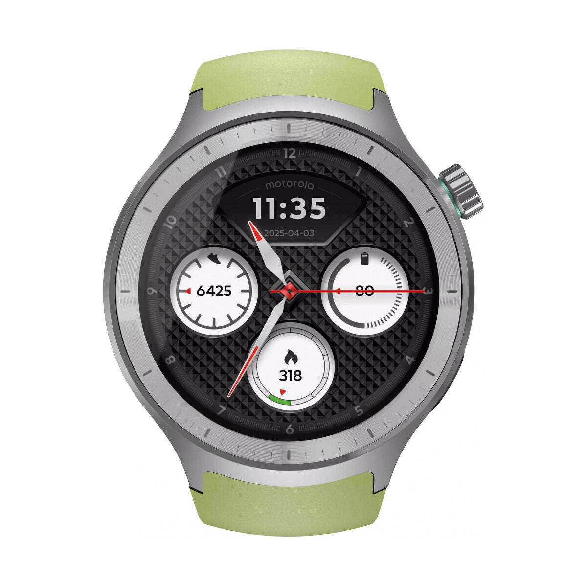 2X Smartwatch MOTOROLA moto watch Matte Silver + PANTONE Herbal Garden band Brand Motorola