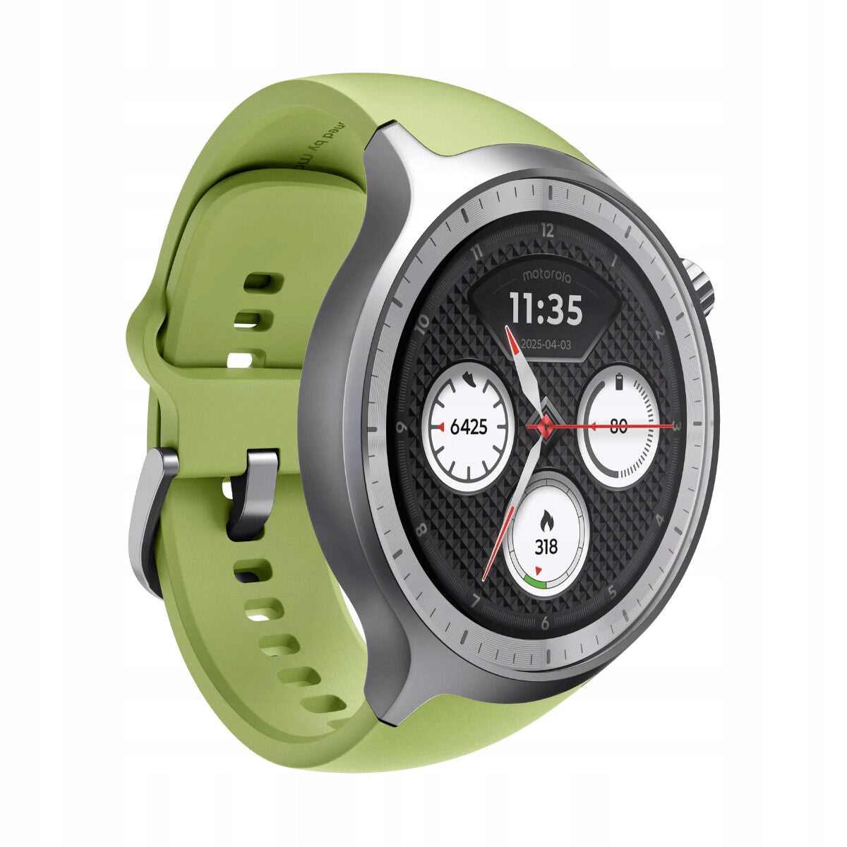 2X Smartwatch MOTOROLA moto watch Matte Silver + PANTONE Herbal Garden band Model Moto Watch