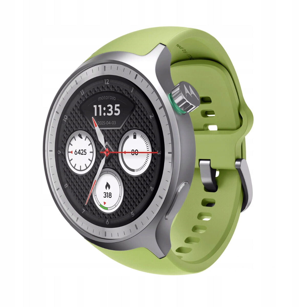 2X Smartwatch MOTOROLA moto watch Matte Silver + PANTONE Herbal Garden band