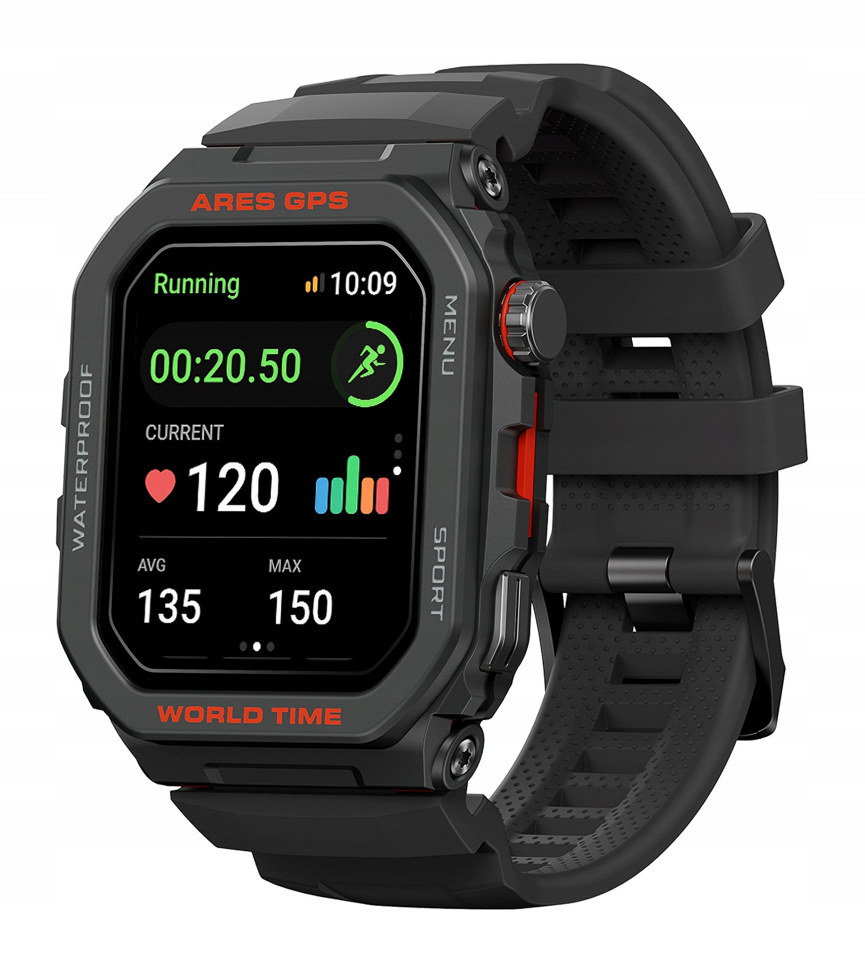 2X Smartwatch Zeblaze Ares GPS Black AMOLED Alexa 3ATM 14 days Battery Brand Zeblaze