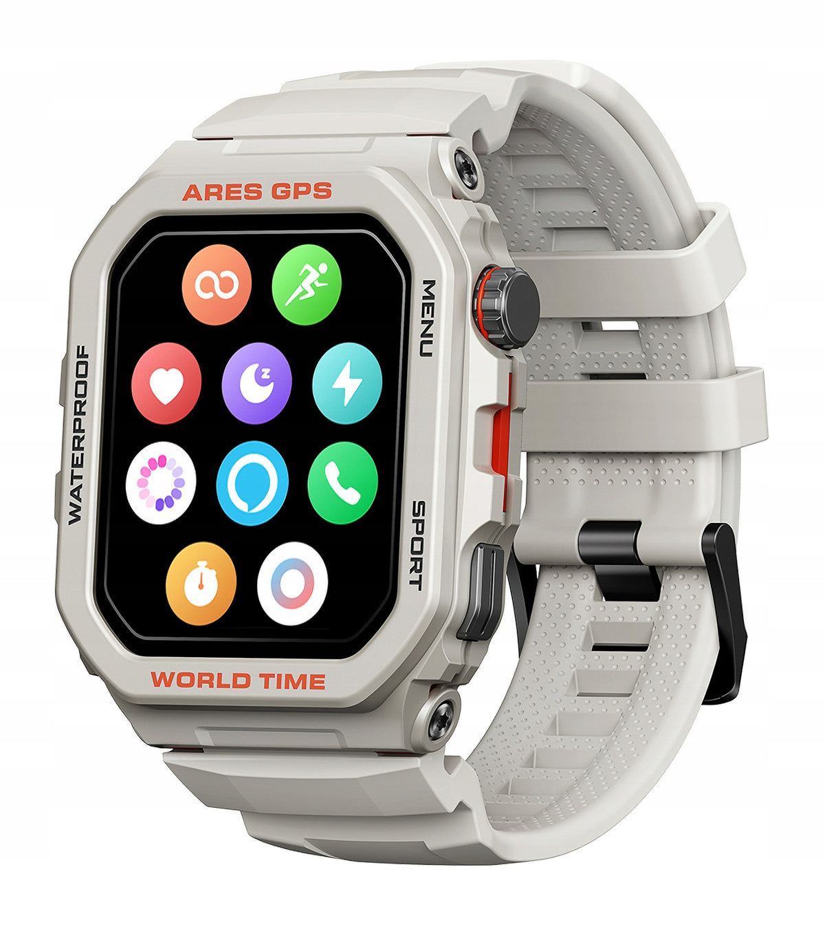 2X Smartwatch Zeblaze Ares GPS White AMOLED Alexa 3ATM 14 days Battery Brand Zeblaze