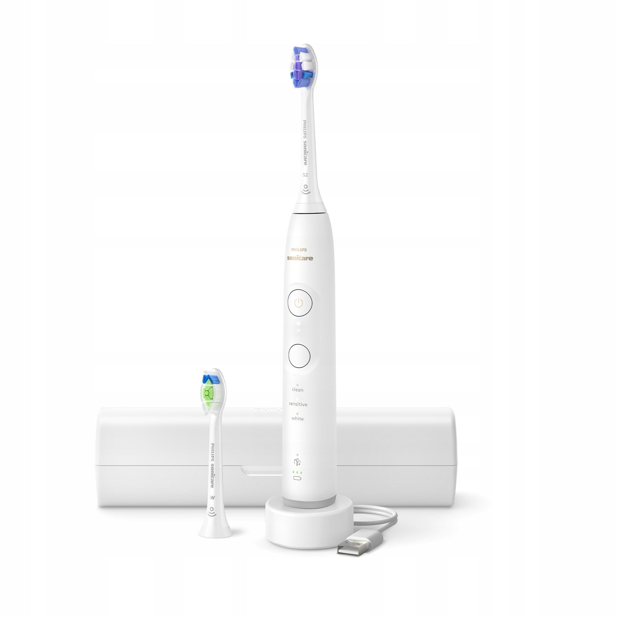 2X Sonic toothbrush Philips Sonicare 6500 HX7410/02 white Brand Philips