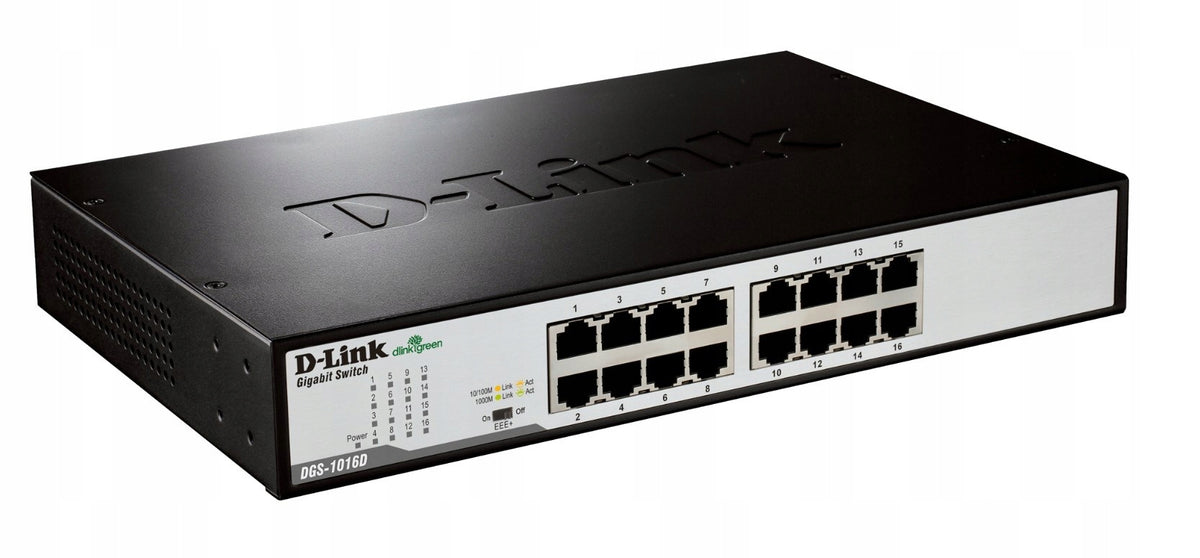 2X Switch 16 Ports D-Link DGS-1016D Gigabit RACK 19' Metal Case Manufacturer D-Link