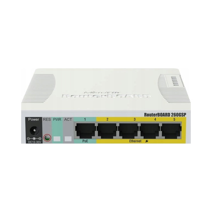 2X Switch MikroTik RB260GSP CSS106-1G-4P-1S 5x RJ45 SFP 4x Passive PoE