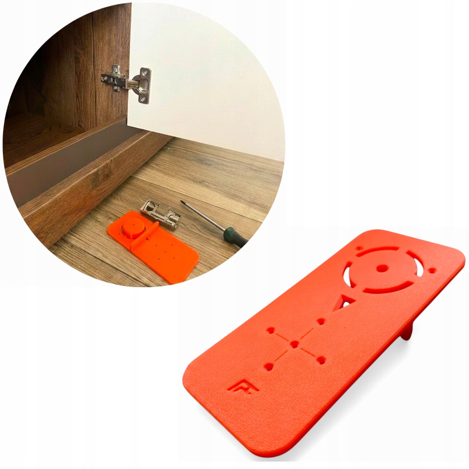 2X TEMPLATE FOR HINGES OF GUIDES APPLIED TO FURNITURE HOLDER STENCIL BLUM For carpentry hinges