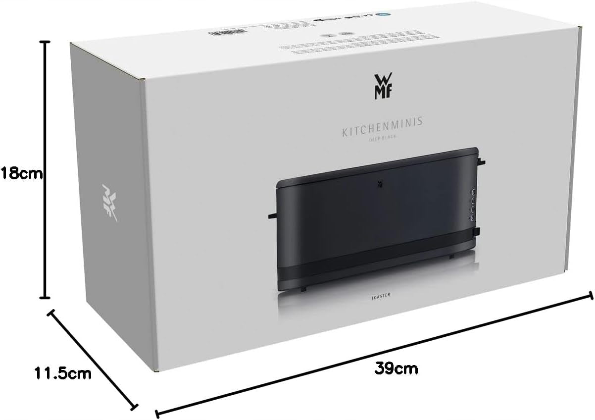 2X TOASTER XXL 900W LONG HOLE 7 LEVELS TOASTING BAGEL FUNCTION DEFROSTS Dominant color black