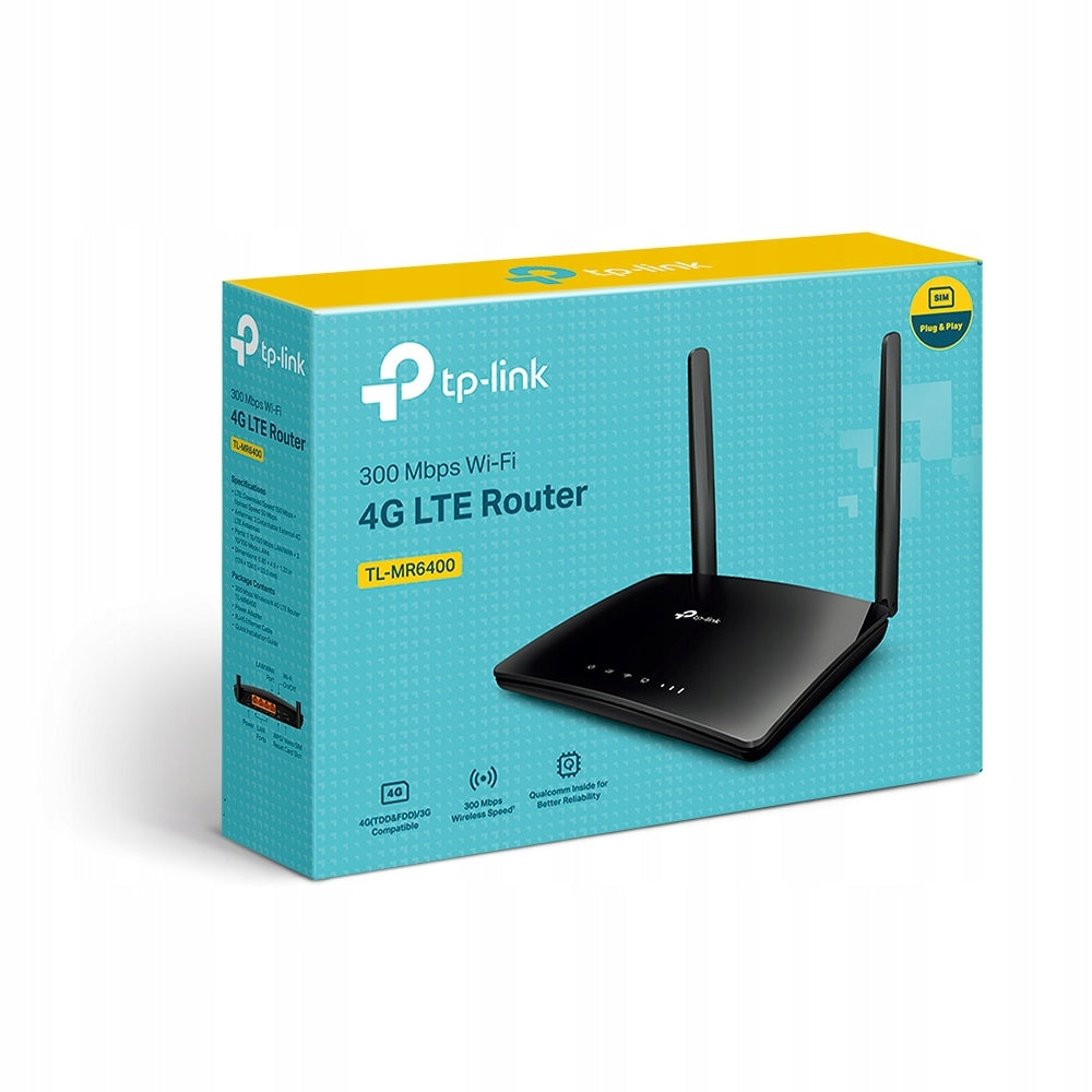 2X TP-Link TL-MR6400 Router 300Mbps b/g/n 3G/4G (LTE) 150Mbps 4xLAN Model MR6400