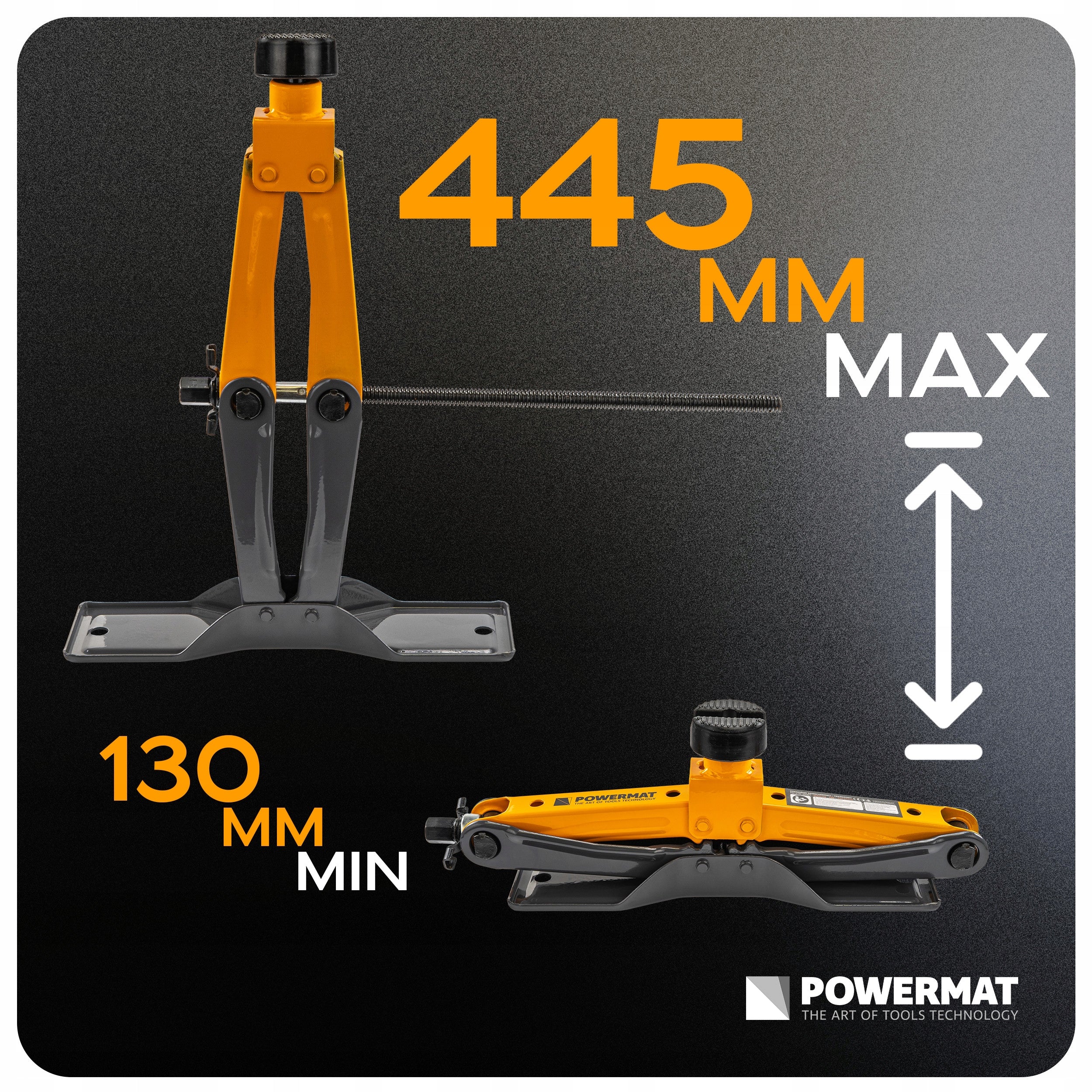 2X TRAPEZOIDAL WHEEL JACK WITH KEY 2,5T SET 130-44 Manufacturer code PM-PTR-2500T
