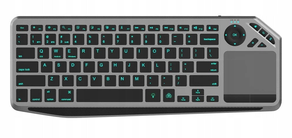2X Techly Dual BT/RF Touchpad LED RGB Wireless Keyboard