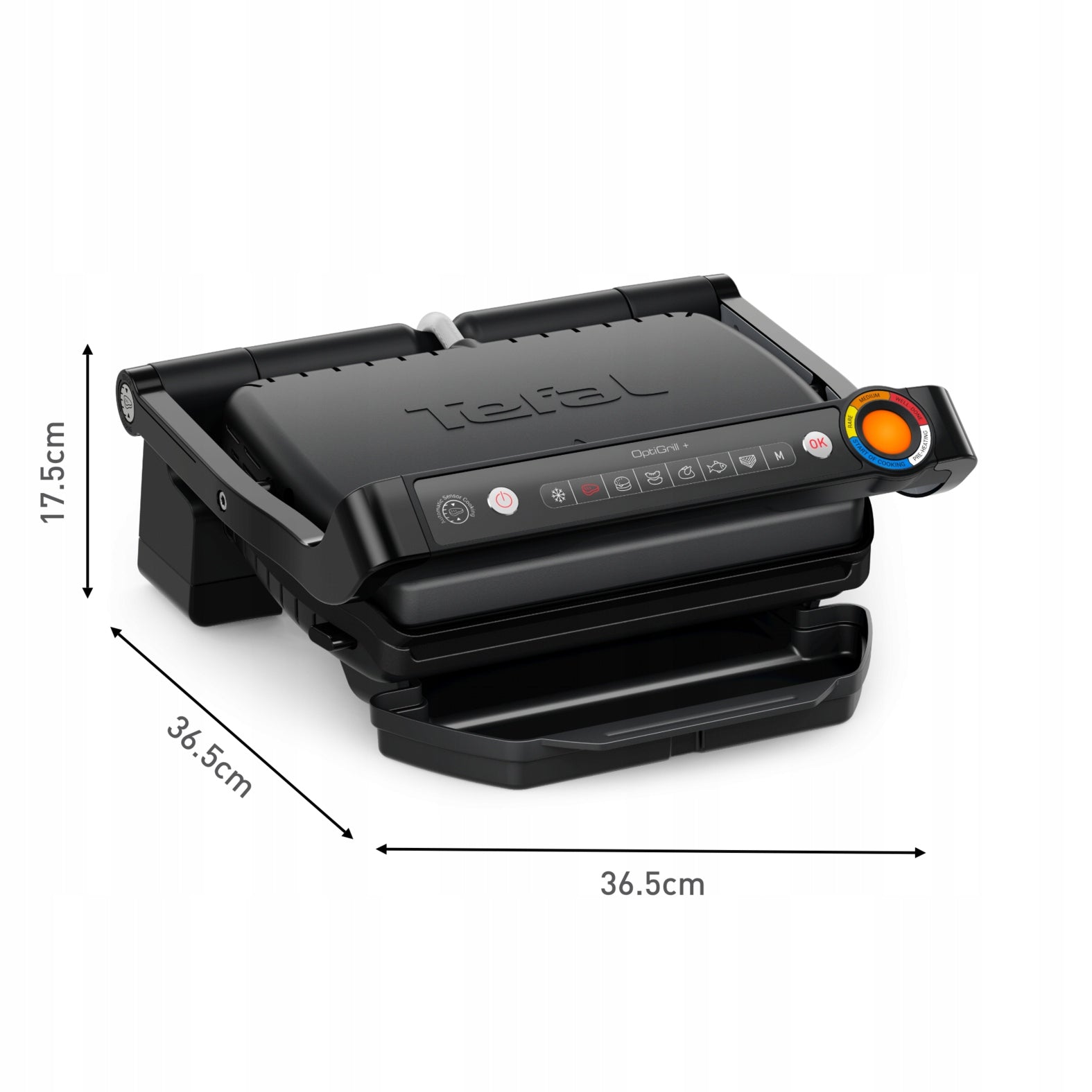 2X Tefal OptiGrill+ GC717810, electric grill, black Brand Tefal