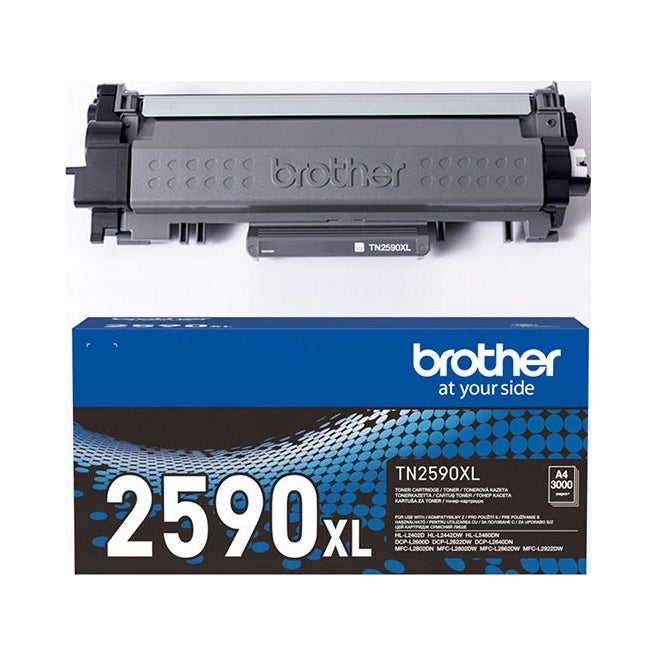 2X Toner Brother TN2590XL black to 3000str.