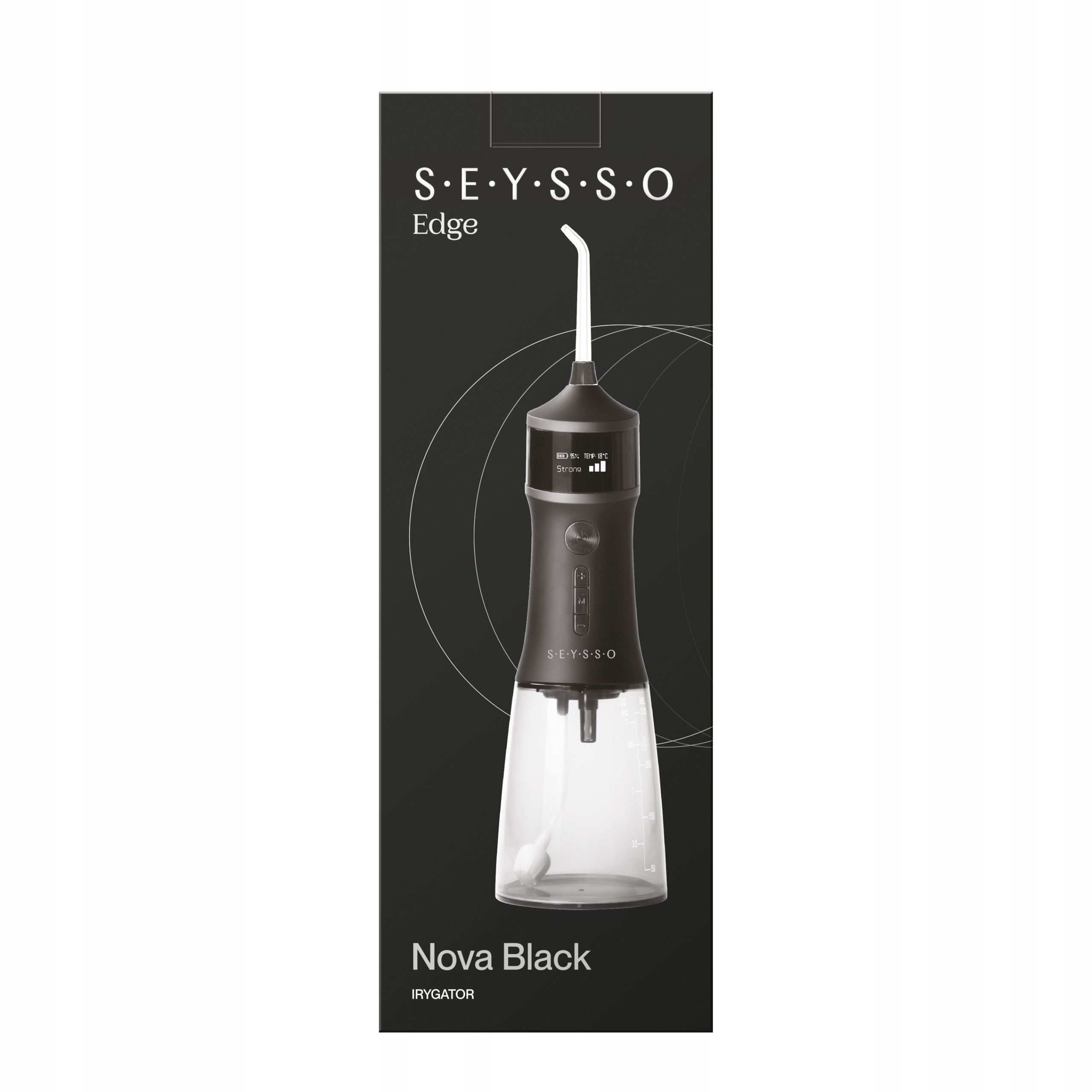 2X Tooth Irrigator SEYSSO Edge Nova black wireless black Brand SEYSSO