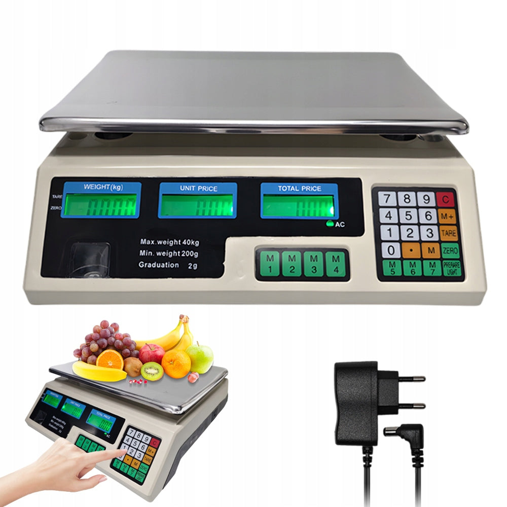2X Trading scale solid 40kg with backlight and high accuracy