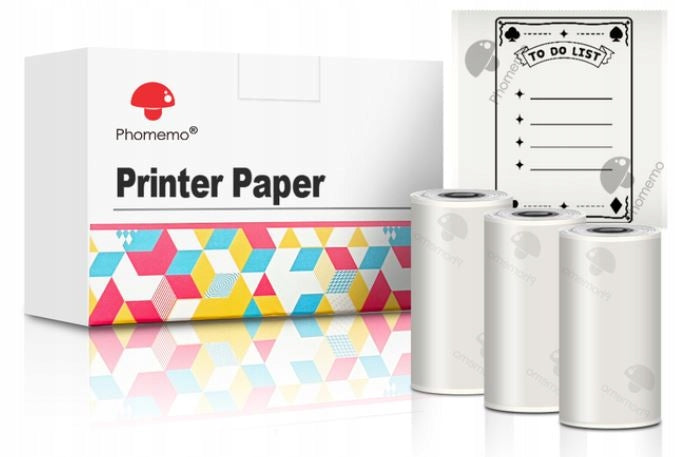 2X Transparent Thermal Paper for Phomemo T02 M02X 3Rolls 50mm Printer
