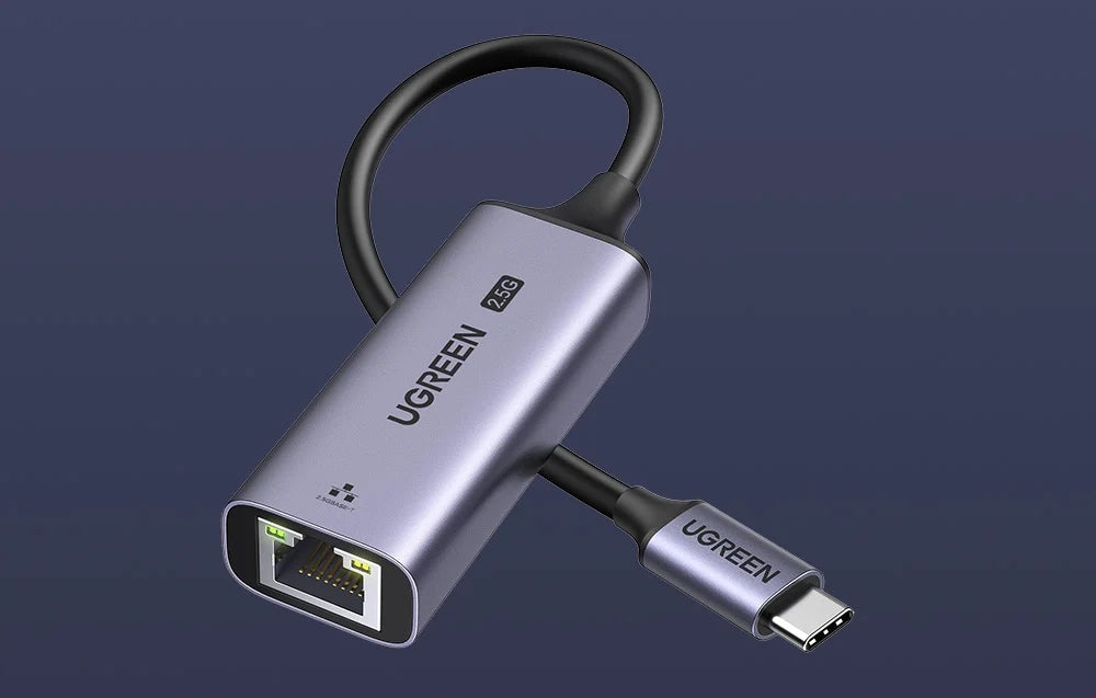 2X UGREEN EXTERNAL NETWORK ADAPTER USB-C TO RJ45 LAN ETHERNET 2.5G Manufacturer Ugreen