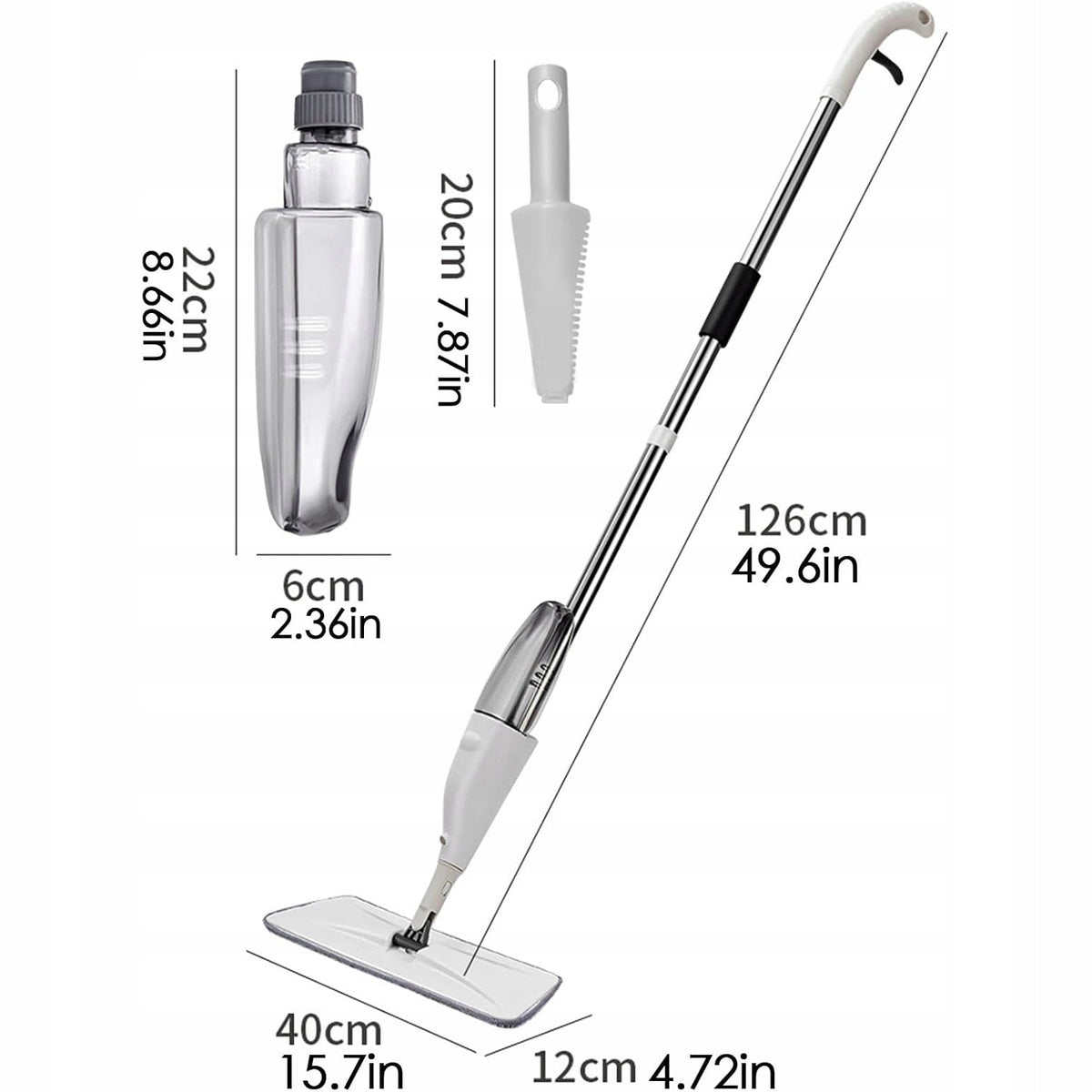 2X UNIVERSAL MOP WITH WASHER FOR WET AND DRY FLOORS Manufacturer code Mop ze spryskiwaczem -