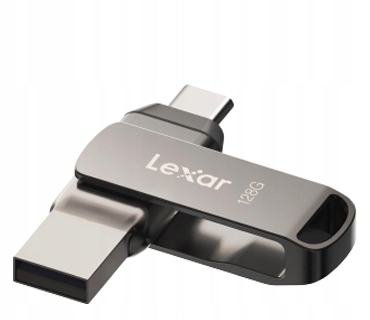 2X USB Flash Drives LEXAR 128GB JumpDrive D400 USB-C / USB-A / Dual Interface Color gray