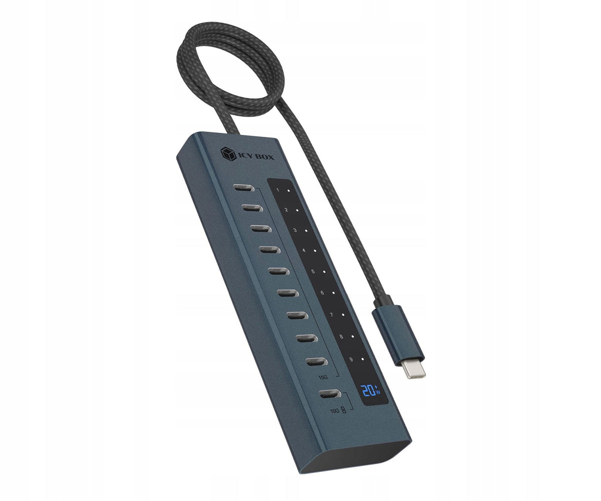 2X USB Hub ICY BOX 10xUSB-C PD 20W