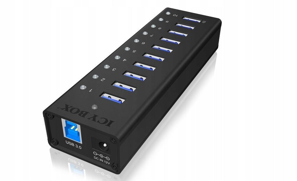 2X USB Hub ICY BOX USB 3.0 HUB - 10x USB 3.0 Manufacturer IcyBox