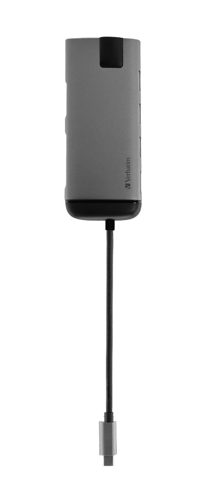 2X USB Hub Verbatim USB-C - 3x USB 3.0, USB-C 3.1, HDMI 4K, RJ45, SD/micro