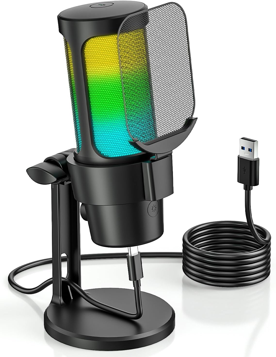 2X USB RGB KARAOKE MICROPHONE FOR STREAMING AND GAMING