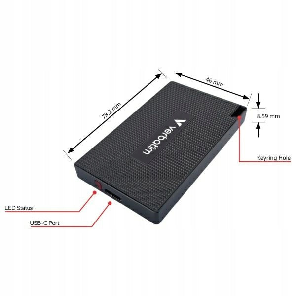 2X Verbatim Metal Mini SSD 1TB External SSD Manufacturer Verbatim